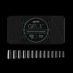 APRÉS Gel-X natural square long tips in 280-count box for precise fit