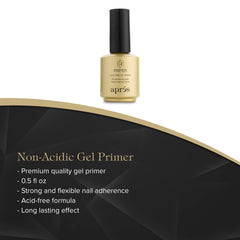 APRES Non-Acidic Primer nail prep image highlighting tacky surface for stronger adhesion.