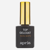 APRES Non-Wipe Glossy Top Gelcoat bottle close-up with high-shine, chip-resistant finish.