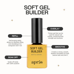 APRÉS Soft Gel Builder used for extension fills to extend manicure life