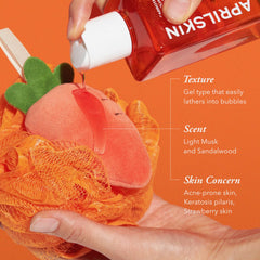 Rich lather from APRILSKIN Carrotene IPMP Exfoliating Body Wash