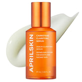 APRILSKIN Carrotene serum bottle shows soothing, hydrating formula.