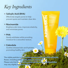 APRILSKIN calendula mask cooling burst provides refreshing sensation during wear.