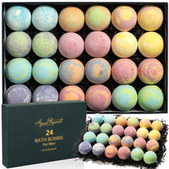 Aqua Elegante bath bomb gift packaging signals premium gifting experience.