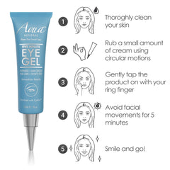 Under-eye area after use looks brighter and smoother with Aqua Mineral Gel
