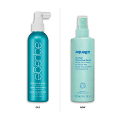 Aquage Sea Salt Texturizing Spray mist being dispensed for even texture