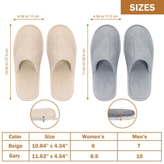 AQUEENLY hotel slippers, closed-toe design for comfort during stays