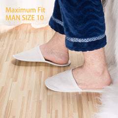 AQUEENLY Spa Slippers size label and fit indicate two easy options for guests
