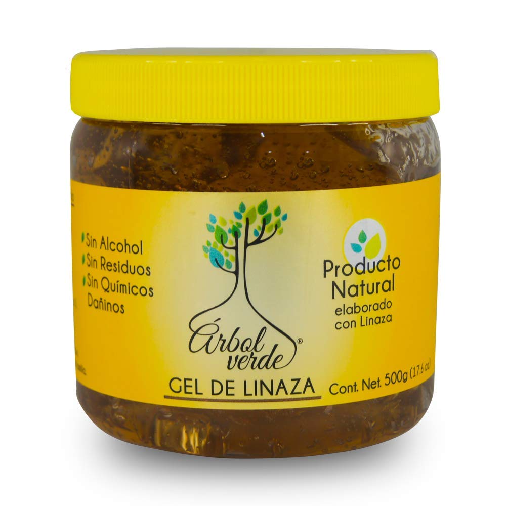 Arbol Verde Linseed Hair Gel bottle front demonstrates natural hold without harsh chemicals for everyday styling.