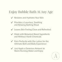 Archipelago Botanicals Luxury Milk Bubble Bath soothing foam creates creamy lather for gentle cleansing