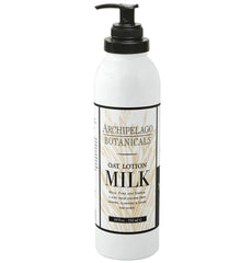 Archipelago Botanicals Oat Milk Lotion bottle showcases calming hydration for dry skin.