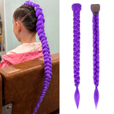 Arcpor long purple braids 26-inch clip-in ponytail for dramatic cosplay looks