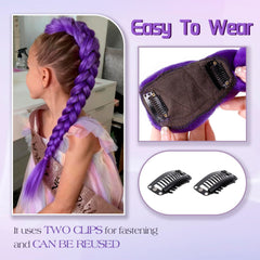 Arcpor purple braid extensions with soft, human-hair-like fibers for comfortable wear
