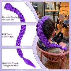 Arcpor stage-performance purple braids provide secure light-weight styling