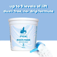 Arctic Fox Bleach Please powder texture closeup highlights fine, cream-like formula ideal for even application.