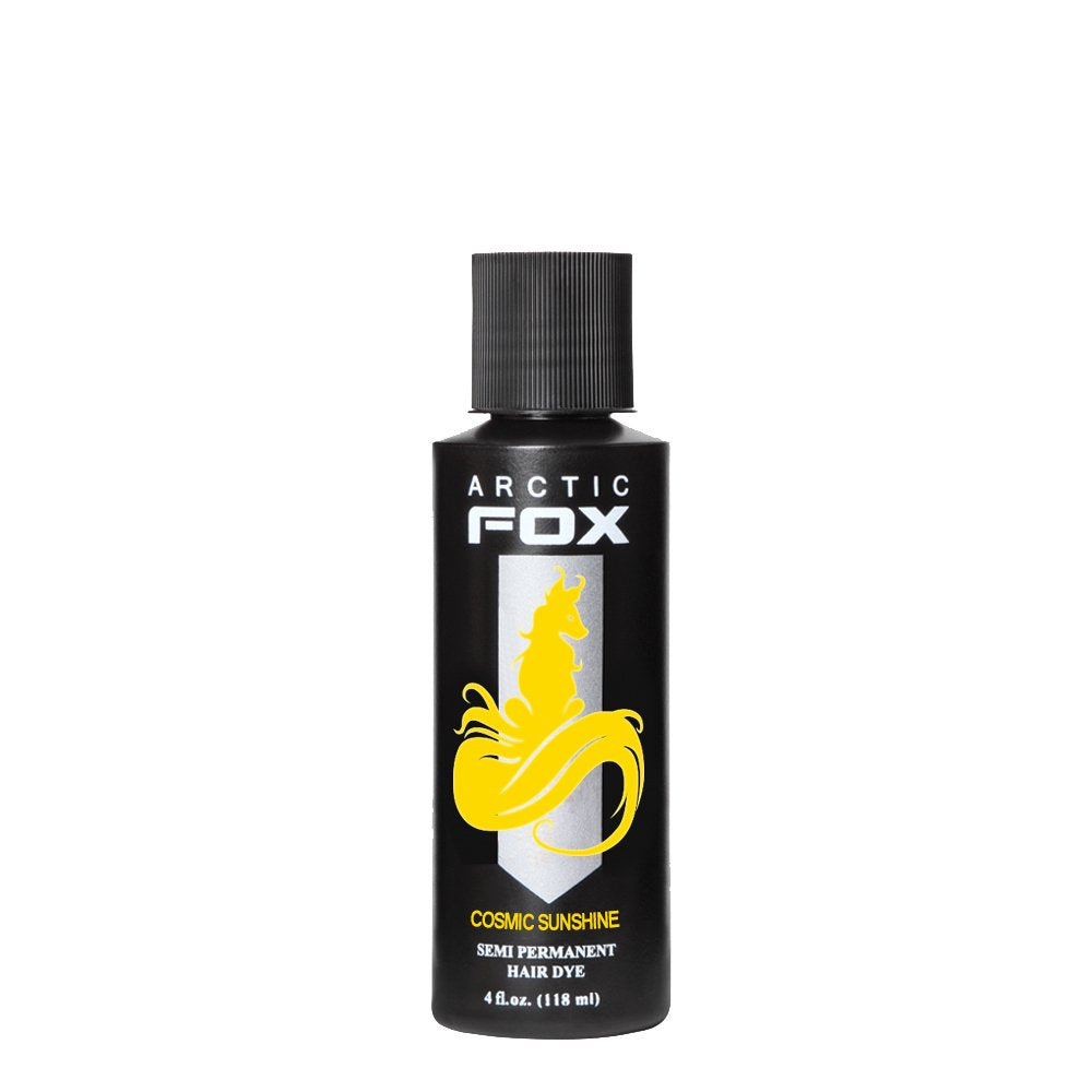 ARCTIC FOX Cosmic Sunshine bottle for sun-kissed vibrancy on lightened hair.