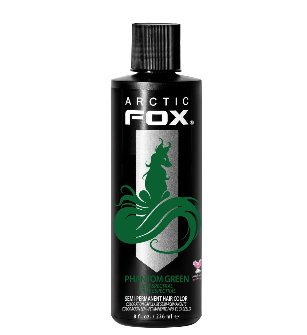 ARCTIC FOX Phantom Green bottle showcases vibrant color with vegan, gentle formula