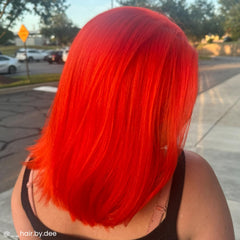 ARCTIC FOX Sunset Orange being applied for easy, gentle semi-permanent color application.