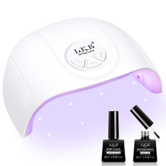 ARCWEISSO UV Nail Lamp front view highlights portable 72W power for fast gel curing at home.