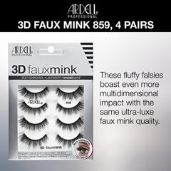 Ardell 3D Faux Mink Lashes demi wisps flared design adds eye-opening drama.