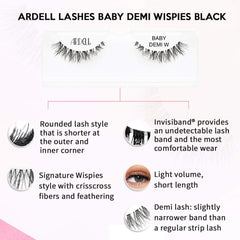 Ardell Baby Demi Wispies, banda imperceptible suave para comodidad duradera.