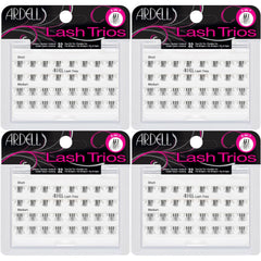 Ardell Cluster Lashes Trios on Invisiband in black, 4-pack for customizable natural to dramatic looks.