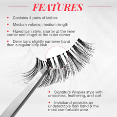 Ardell Demi Wispies full-volume lashes for dramatic day-to-night eyes.