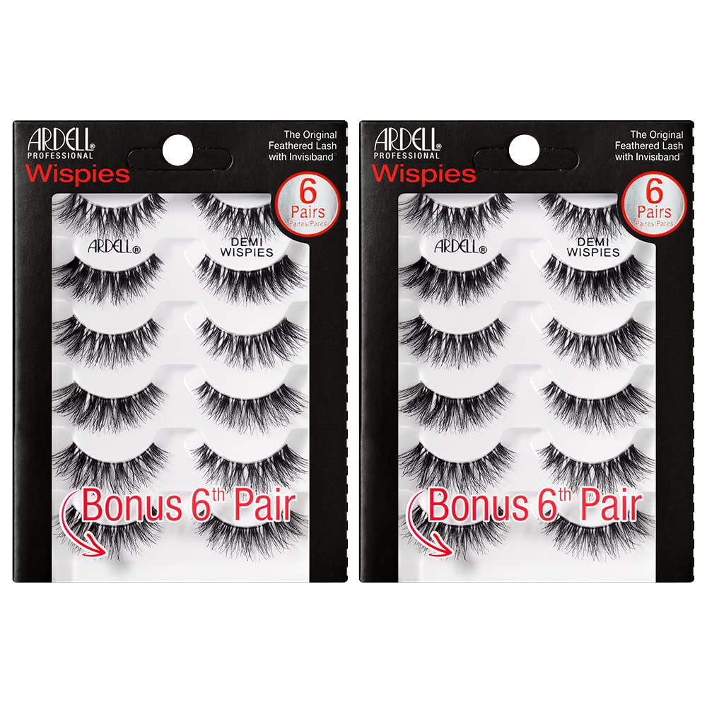 Ardell Demi Wispies lashes strip shows a natural wispy effect for subtle daily definition.