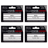 Ardell Faux Mink short black lashes 4-pack for a natural daytime look.