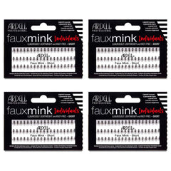 Ardell Faux Mink short black lashes 4-pack for a natural daytime look.