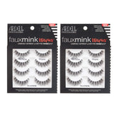 Ardell Faux Mink Wispies close-up shows feathered fullness for everyday glam.