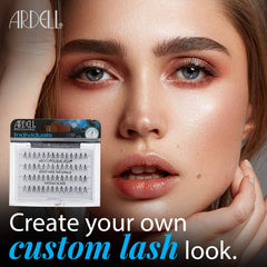 Ardell Medium Black Individuals close-up highlights knot-free Invisiband for seamless blending