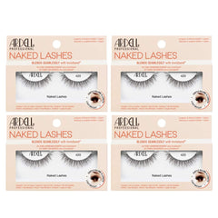 Ardell Naked Lashes 420 Invisiband closeup shows undetectable lash band for natural enhancement.