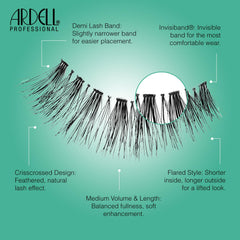 Ardell Natural Lashes 120 inner outer corner flare enhances natural shape.