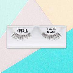Ardell Natural Lashes Babies Black knotted feathered closeup for uniform lash appearance and natural look