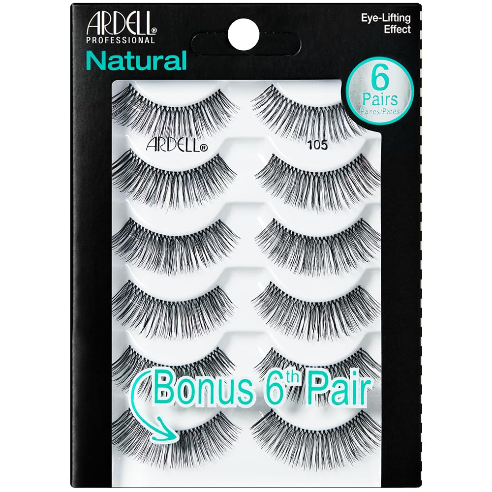 Ardell Natural 105 pack—six pairs for easy everyday lash looks.
