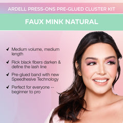 Ardell press-on inner-corner clusters for a smooth inner lash finish
