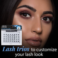 Ardell Trios lash clusters closeup showing lightweight blend.
