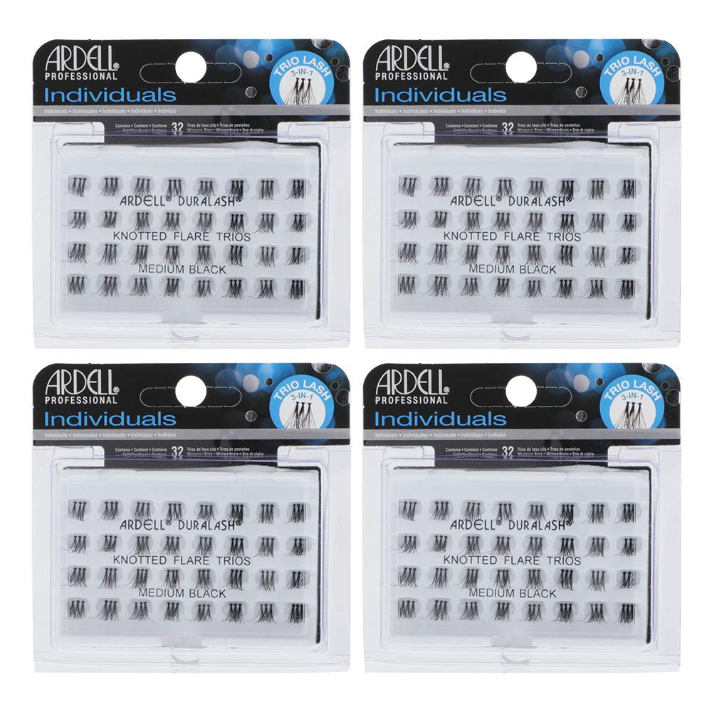 Ardell Trios Medium Black lashes pack 4 – natural look for daily wear.