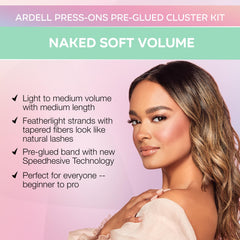 Ardell underlash application demonstrates seamless bands for a hidden-band lash look.