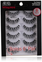 Ardell Wispies Black close-up showing feathery lashes for natural daytime glamour.