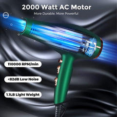 ARDIRO 2000W hair dryer side view highlights compact body and ergonomic handle.