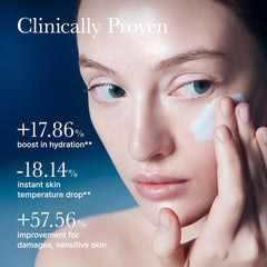 ARENCIA Deep Water Surge Cream blue packaging on vanity display