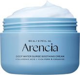 ARENCIA Deep Water Surge Cream jar close-up showing hydrating texture