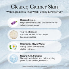 Foaming lather of ARENCIA Hyssop Rice Cake Cleanser showing light cleanse action
