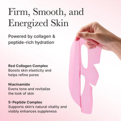 ARENCIA hydrogel layer visual on skin suggests soothing hydration retention