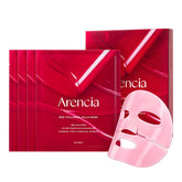 ARENCIA Red Collagen Jello Mask packaging highlights premium hydrogel formula for overnight hydration