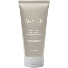 ARENCIA Rice + LHA cleanser packshot highlights pore-control benefits with a clean, premium presentation.