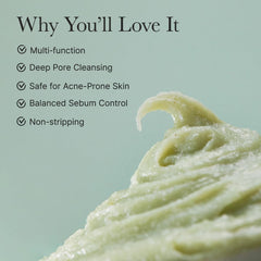 Arencia Rice Mochi Cleanser application demonstrates easy spread and impurity removal.