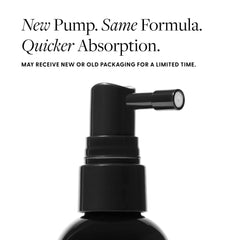 Arey The System serum pump-dispense enables easy scalp application